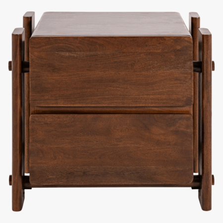 Kalta Bedside Table – Rustic Acacia