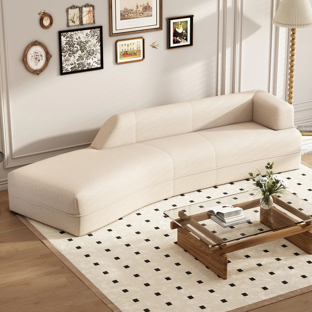 Contemporary Curved Chaise Lounge