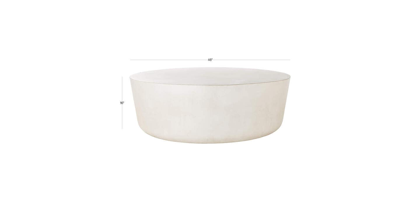 Large Round Cement Coffee Table - Image 2